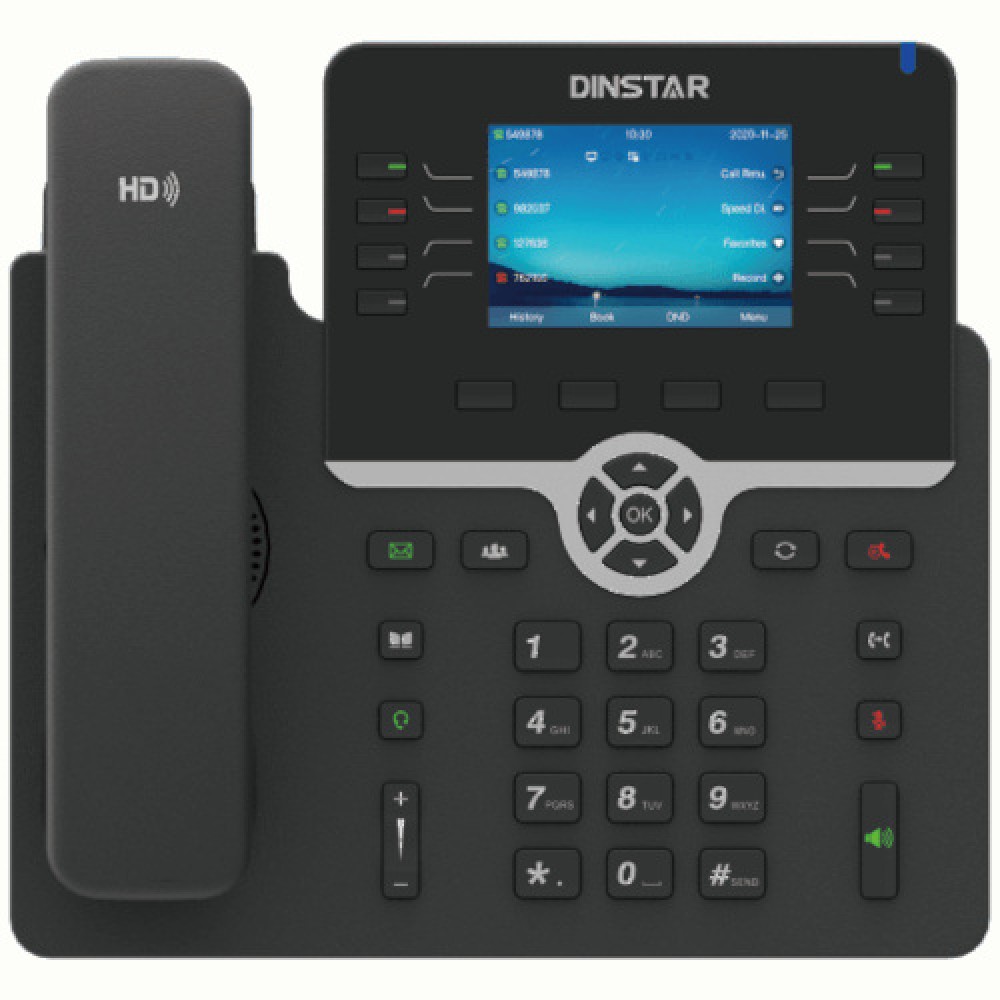 DINSTAR C63GP Color Screen IP Phone with POE & Without Adapter